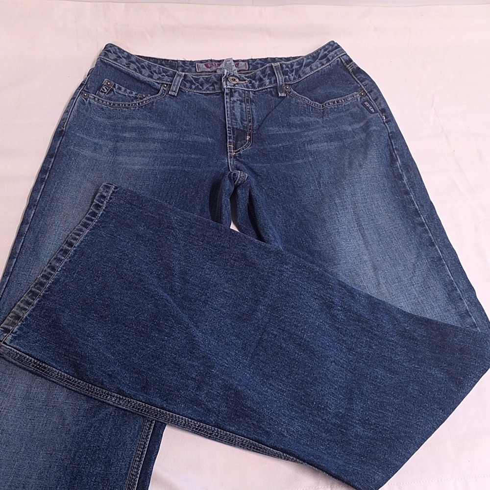Vtg Y2k Silver Co Bootcut Jeans Womens sz 31x36 Blue Medium Wash Mid Rise
